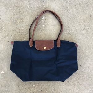 Longchamp Bag Purse Navy Blue Large Size